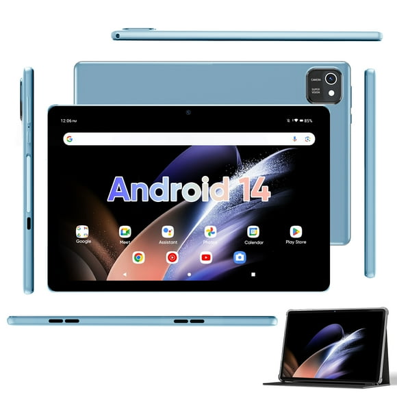 EDDBNi 10 inch Tablet Android 14 Tablets, Quad-Core Tablet PC, 6GB RAM, 64GB ROM, 128GB Expand, 6000mAh, 1280x800 HD Touch Screen, 5MP+8MP, Wifi, Dual Camera