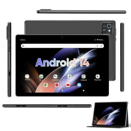 EDDBNi 10 inch Tablet Android 14 Tablets, Quad-Core Tablet PC, 6GB RAM, 64GB ROM, 512GB Expand, 6000mAh, 1280x800 HD Touch Screen, 5MP+8MP, Wifi, Dual Camera