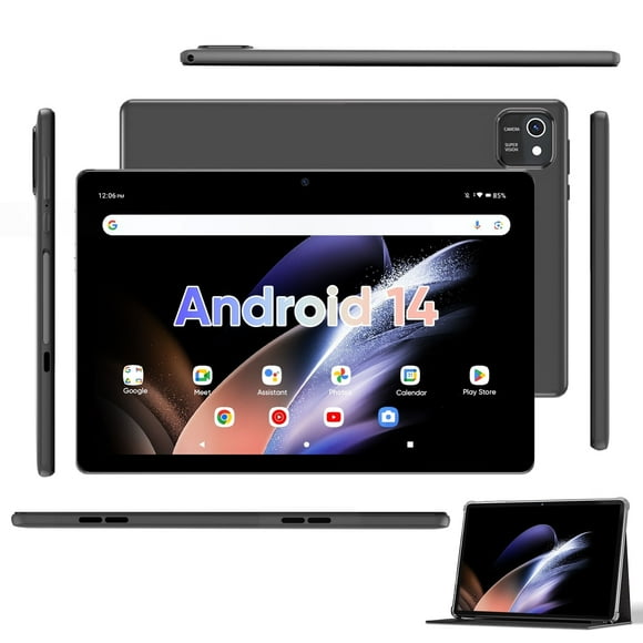 EDDBNi 10 inch Tablet Android 14 Tablets, Quad-Core Tablet PC, 6GB RAM, 64GB ROM, 512GB Expand, 6000mAh, 1280x800 HD Touch Screen, 5MP+8MP, Wifi, Dual Camera