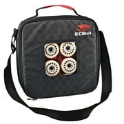 EDEA 4 Set Roller Skate Wheel Case Black with Red Trim