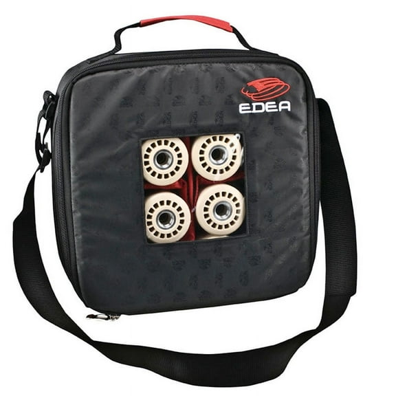 EDEA 4 Set Roller Skate Wheel Case (Black with Red Trim)