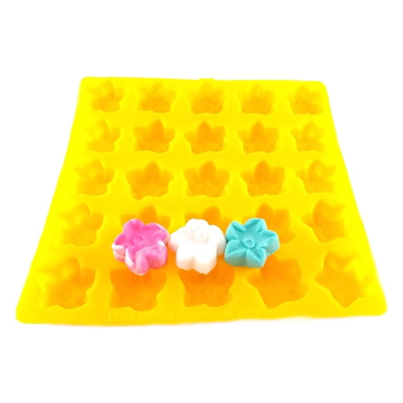 EDELAINE'S Apple Blossom 25 Cavity Silicone Molds for Cream Cheese Mints , Chocolate