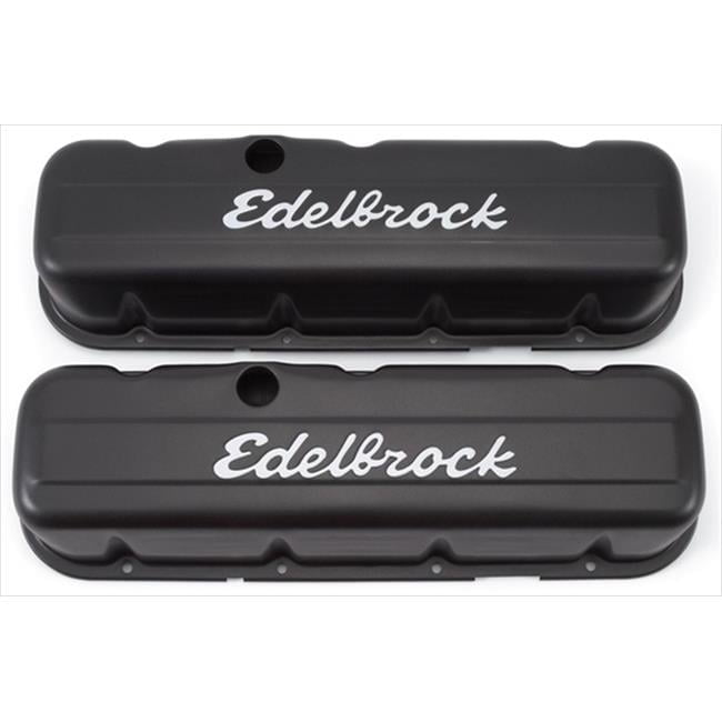 EDELBROCK 4683 Signature Series Valve Cover - Black - Tall