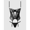 thumbnail image 1 of EDEN EMBROIDERED LACE BUSTIER & G-STRING SET, 1 of 1