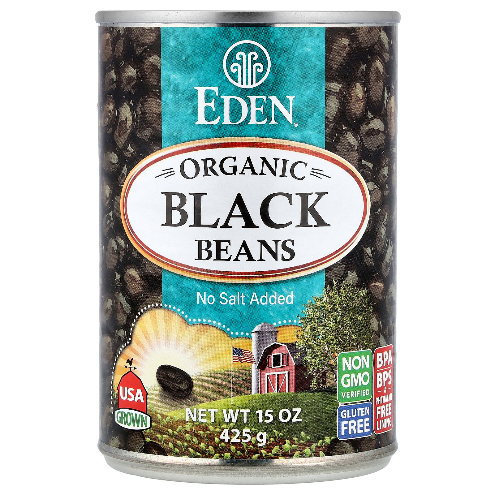 Eden Foods, Organic Black Beans, 15 oz, BPA-Free Lining - Walmart.com