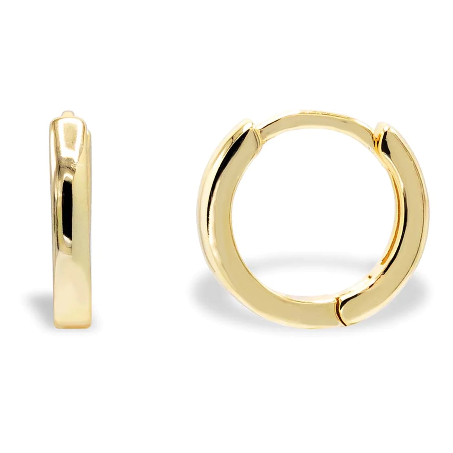 EDEN Small Gold Hoop Earrings For Women, Plated 14K Gold Huggie Hoop ...