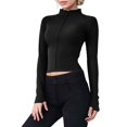 thumbnail image 1 of EDFBUYKRS Black Women's Long Sleeve T-Shirt, Long Sleeve Shirts for Women Womens T Shirts Long Sleeve Crew Neck Shirts Basic Tee Sort Comfy Printed Tops Blouse,Women's Long Sleeve T-Shirt M, 1 of 6