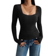thumbnail image 1 of EDFBUYKRS Blouses for Women Long Sleeve Shirts Dressy Casual Crew Neck Fall Tops, Sizes L, 1 of 5