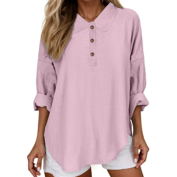 EDFBUYKRS Deep V Neck Womens Tops Fall Long Puff Sleeve Shirts Dressy Casual Tunic Blouses Xxl