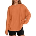 thumbnail image 1 of EDFBUYKRS Fall Blouses for Women Long Sleeve V Neck Peplum Tunic Tops Casual Flowy T Shirts L, 1 of 6