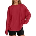 thumbnail image 1 of EDFBUYKRS Fall Blouses for Women Long Sleeve V Neck Peplum Tunic Tops Casual Flowy T Shirts Xs, 1 of 6