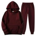 thumbnail image 1 of EDFBUYKRS Female Long Sleeve Hoodie 2 Piece Women's Sweatshirt Set Soft Long Sleeve Oversized Pullover Hoodie and Jogger Suit M, 1 of 2