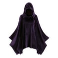 thumbnail image 1 of EDFBUYKRS Female Long Sleeve Hoodie Cape Women Hollween Cloak Fashion Solid Hooded Coat Matching Sweatshirt Outerwear Garment Xxl, 1 of 6