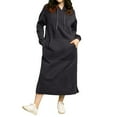 thumbnail image 1 of EDFBUYKRS Female Long Sleeve Hoodie Women's Loose Fit Hoodie Dress with Long Knitted Skirt and Oversized Pocket for Autumn Winter Casual Fashion Wear Xxxxxl, 1 of 6