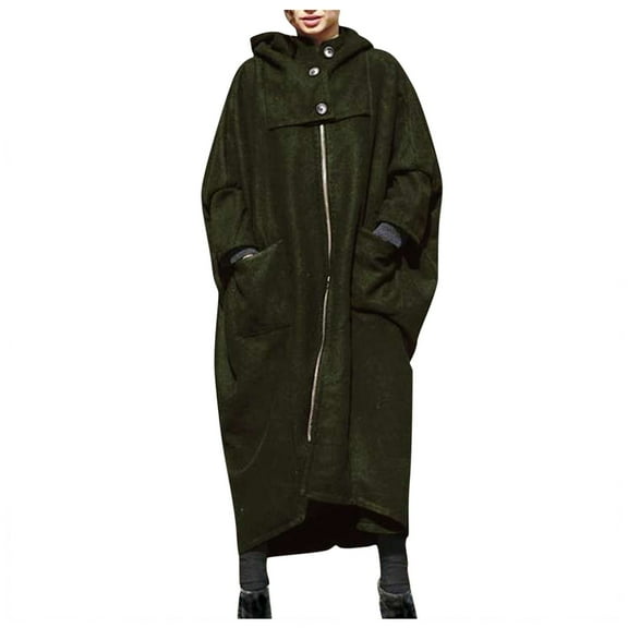 EDFBUYKRS Female Long Sleeve Hoodie Women's Winter Zip up Hooded Sweatshirt with Button Front Plus Size Casual Long Sleeve Pullover Featuring Secure Pocket for Stylish Comfort Xxxxl