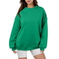 thumbnail image 1 of EDFBUYKRS Female Long Sleeve Sweatshirt Crew Neck Swetshirts Women Long Sleeve Loose Fit Oversized Sweatshirts Basic Solid Casual Fall Sweatshirts Under 15 - Women Sweatshirts and Hoodies Size Xl, 1 of 4