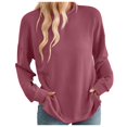 thumbnail image 1 of EDFBUYKRS Female Long Sleeve Sweatshirt Sweatshirt Women Embroidered Sweater Cute Shirt Family Graphic Top Size M, 1 of 9