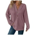 thumbnail image 1 of EDFBUYKRS Female Long Sleeve Sweatshirt Women's and Women's Plus Buttercore Zip up Hoodie Size S, 1 of 5