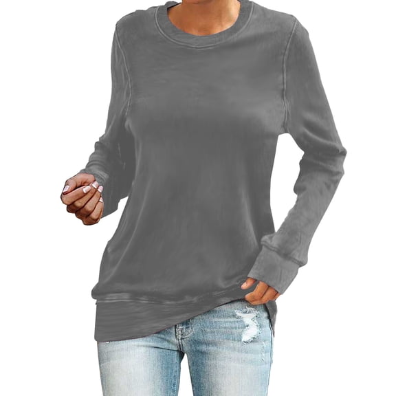 EDFBUYKRS Female Long Sleeve Sweatshirt Womens Hoodies Long Sleeve Full-Zip Fall Sweater Light Loose Fit Cotton Hooded Y2K Drawstring with Pocket Jackets Size M