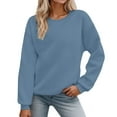thumbnail image 1 of EDFBUYKRS Female Long Sleeve Sweatshirt Womens Heavyweight Sweatshirt Oversized Pullover Loose Fit Sweater Size M, 1 of 9