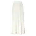 thumbnail image 1 of EDFBUYKRS Female Skirts Fall Maxi Skirt Sets for Women Women's Elastic Waist Satin Metallic Pleated Long Swing Skirt, 1 of 2