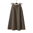 thumbnail image 1 of EDFBUYKRS Female Skirts Fall Maxi Skirts for Women 2026 Warm Blend A Line Skirt for Mid Length High Waist Flared Casual Winter Fall Fashion Versatile Comfortable Outfit, 1 of 8