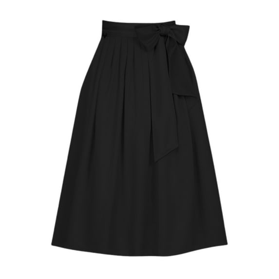 EDFBUYKRS Female Skirts Khaki Skirt for Women Plus Size Women's Oktoberfest Skirt with Bow Tie Waistband Adjustable Apron Style Half Wrap Party Accessory