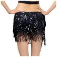 thumbnail image 1 of EDFBUYKRS Female Skirts Knee Length Skirt with Pockets Plaid Sequin Fringe Women's Nightclub Skirt Skirt Stage with Sparkly Sparkly Fashion Skirt, 1 of 3