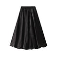 thumbnail image 1 of EDFBUYKRS Female Skirts Long Flowy Skirt Plus Size Women Women's Bright Silk Pearlescent Design Sense Umbrella Skirt, 1 of 6