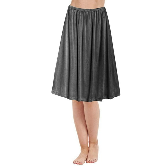 EDFBUYKRS Female Skirts Long Flowy Skirt Plus Size with Pockets Women's Solid Color Skirt Foundation Skirt No Penetration Skirt (60Cm)