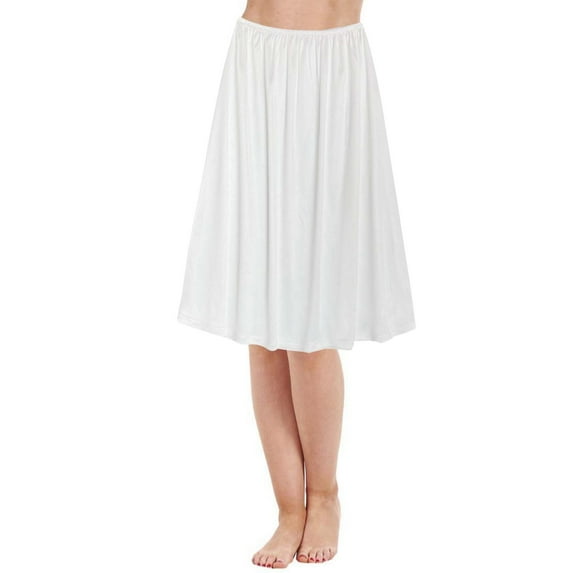 EDFBUYKRS Female Skirts Long Flowy Skirt Plus Size with Pockets Women's Solid Color Skirt Foundation Skirt No Penetration Skirt (60Cm)