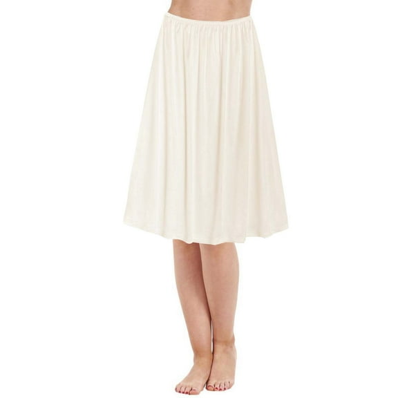 EDFBUYKRS Female Skirts Long Flowy Skirt Plus Size with Pockets Women's Solid Color Skirt Foundation Skirt No Penetration Skirt (60Cm)