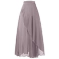 thumbnail image 1 of EDFBUYKRS Female Skirts Long Flowy Skirts for Women with Slit Fashion Tie Solid Color Half Chiffon Dress, 1 of 2