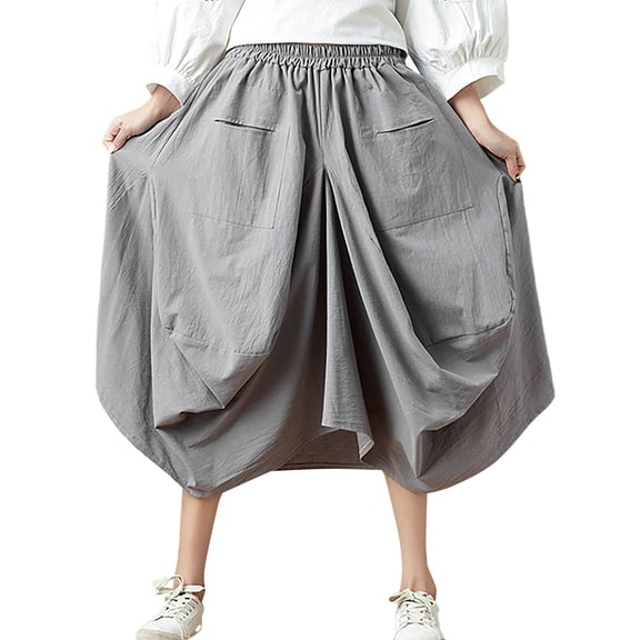 EDFBUYKRS Female Skirts Long Maxi Skirt Set for Women Women's Skirt Ethnic Style Cute Loose Skirt