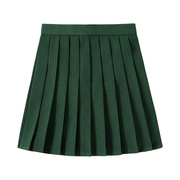 EDFBUYKRS Female Skirts Long Maxi Skirts Plus Size Women's Casual Pleated Skirt Versatile Mini Skirt for Daily Wear Work Study Party Dance with Color Block Design