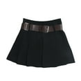 thumbnail image 1 of EDFBUYKRS Female Skirts Maxi Skirt Plus Size Western Women with Belt Pleated Half Skirt Short Skirt High Waist A-Line Umbrella Skirt Half Skirt, 1 of 3