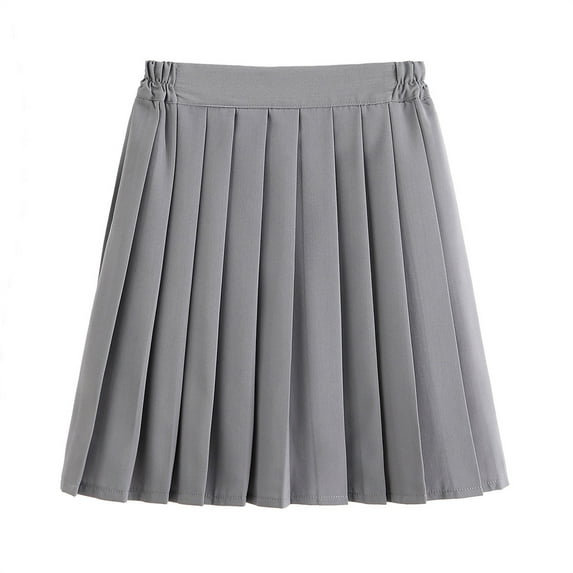 EDFBUYKRS Female Skirts Mini Skirt Set Fall Women Fashion School Solid Pleated Skirt Academic Style Skirt