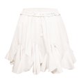 thumbnail image 1 of EDFBUYKRS Female Skirts Pleated Black Skirt Midi 28 Women Summer Casual High Waist Ruffled Solid Beach Short Skirt, 1 of 3