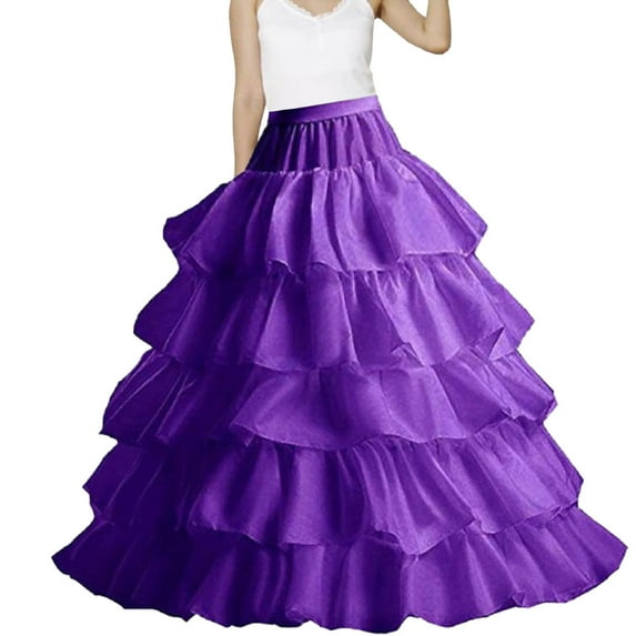 EDFBUYKRS Female Skirts Plus Size Mini Skirts for Women Jean Women's A Line Petticoats Floor Length Wedding Petticoats Skirts Prom Dresses Skirts