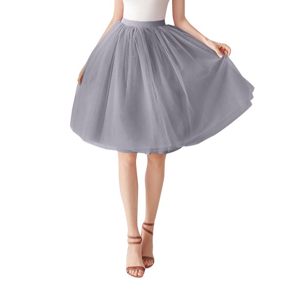 EDFBUYKRS Female Skirts Plus Size Skirts for Women 3X-4X Boho with Pockets Womens Large Skirt Tutu Underskirt Short Gown Ballet Dance Dress Evening Dress Occasion