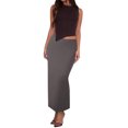 thumbnail image 1 of EDFBUYKRS Female Skirts Plus Size Skirts for Women 4X-5X Jean Women's Solid Color Slim Fit High Waist Thickened Midi Skirt for Casual and Evening Wear, 1 of 5