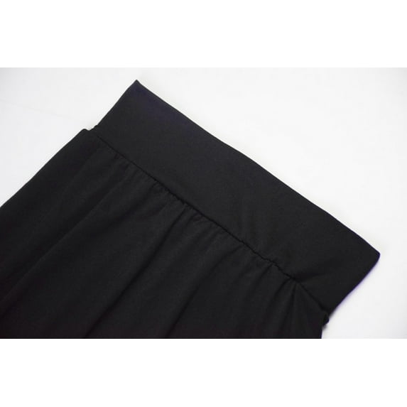 EDFBUYKRS Female Skirts Plus Size Tutu Skirts for Women 4X-5X Black Women Lady's Solid High Waist Comfort Bodycon Stitching Long Maxi Skirt