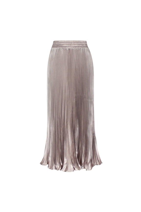 Female Skirts Sequin Skirt Plus Size Long Women's Elastic Waist Satin Metallic Pleated Long Swing Skirt