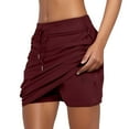 thumbnail image 1 of EDFBUYKRS Female Skirts Short Skirts for Women Lingerie Tennis Skirts for Women Short Athletic Drawstring Skorts Built in Shorts with Pockets Sports Skirt, 1 of 7