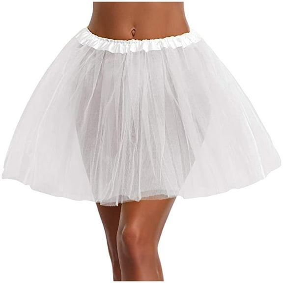EDFBUYKRS Female Skirts Skirt for Women Going out Womens Pleated Short Skirt Adult Tutu Dancing Skirt 3 Layered