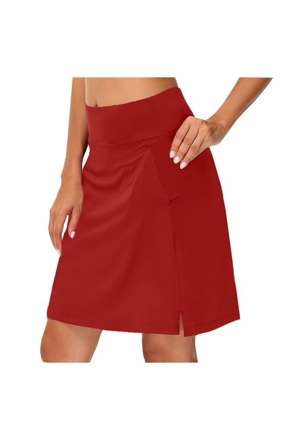 Female Skirts Womens Pleated Skirt Midi Length Womens Sports Tennis Yoga Short Skirt Casual Solid Color Bottom Skirt Set