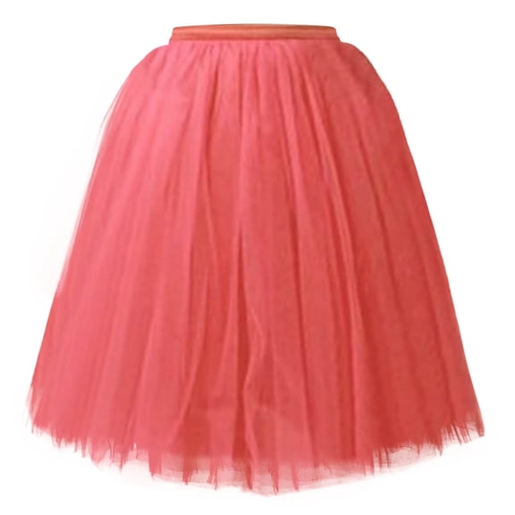 EDFBUYKRS Female Skirts Womens Skirts Midi Length Silk Womens Pleated Knee Length Skirt Adult Tutu Dancing Skirt
