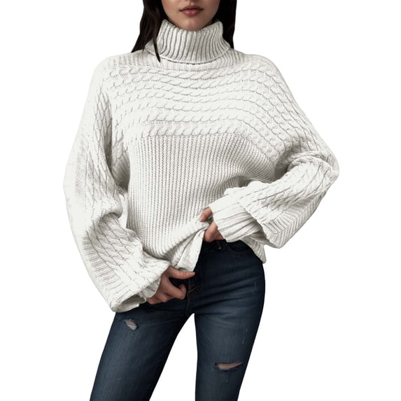 EDFBUYKRS Female Sweaters Halloween Knitted Sweater for Women Pattern Long Sleeve Fair Isle Pullovers Fall Winter Pullover Sweater Fall Sweater Xl