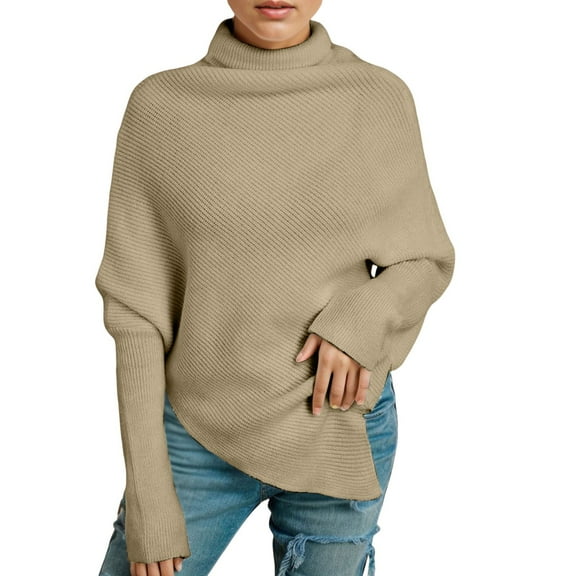 EDFBUYKRS Female Sweaters Long Sleeve Shirts for Women V Neck Lightweight Sweaters Loose Casual Tunic Tops Fall Sweater One Size