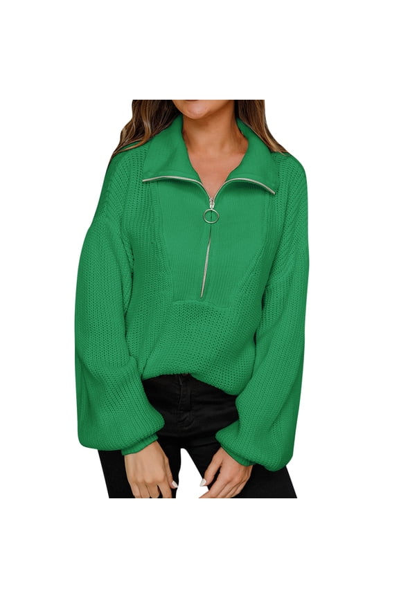 Female Sweaters Oversized Sweater 90S Knit Long Sleeve Women Heavy Crewneck Pullover Fall Sweater M